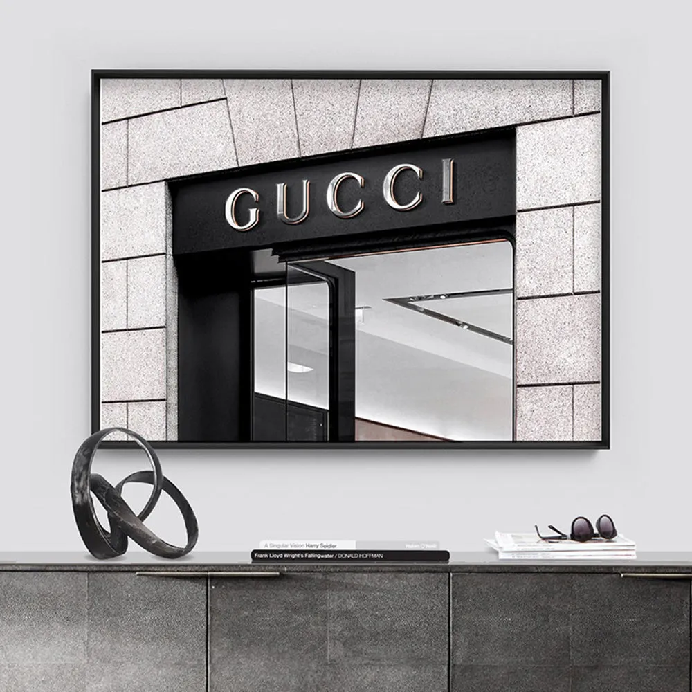 Gucci Entrance Landscape B&W - Art Print