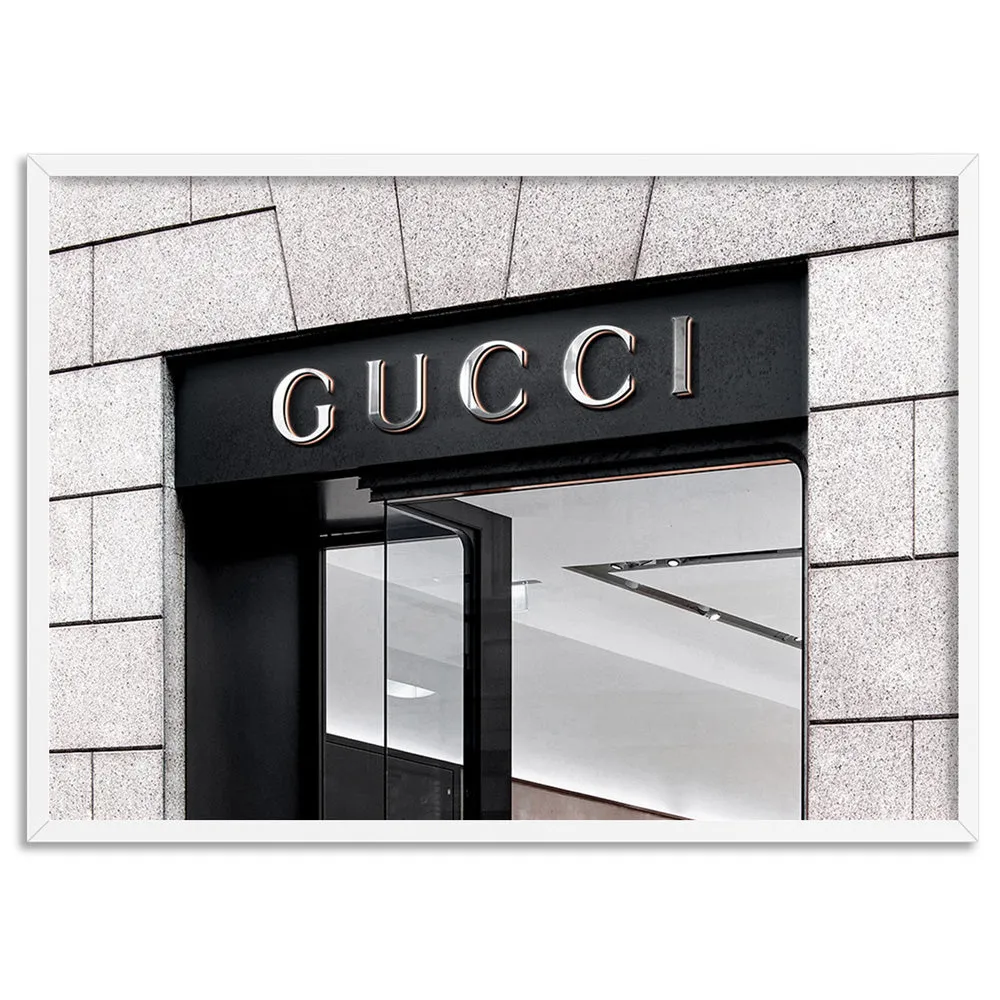 Gucci Entrance Landscape B&W - Art Print