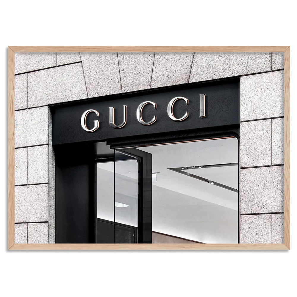 Gucci Entrance Landscape B&W - Art Print