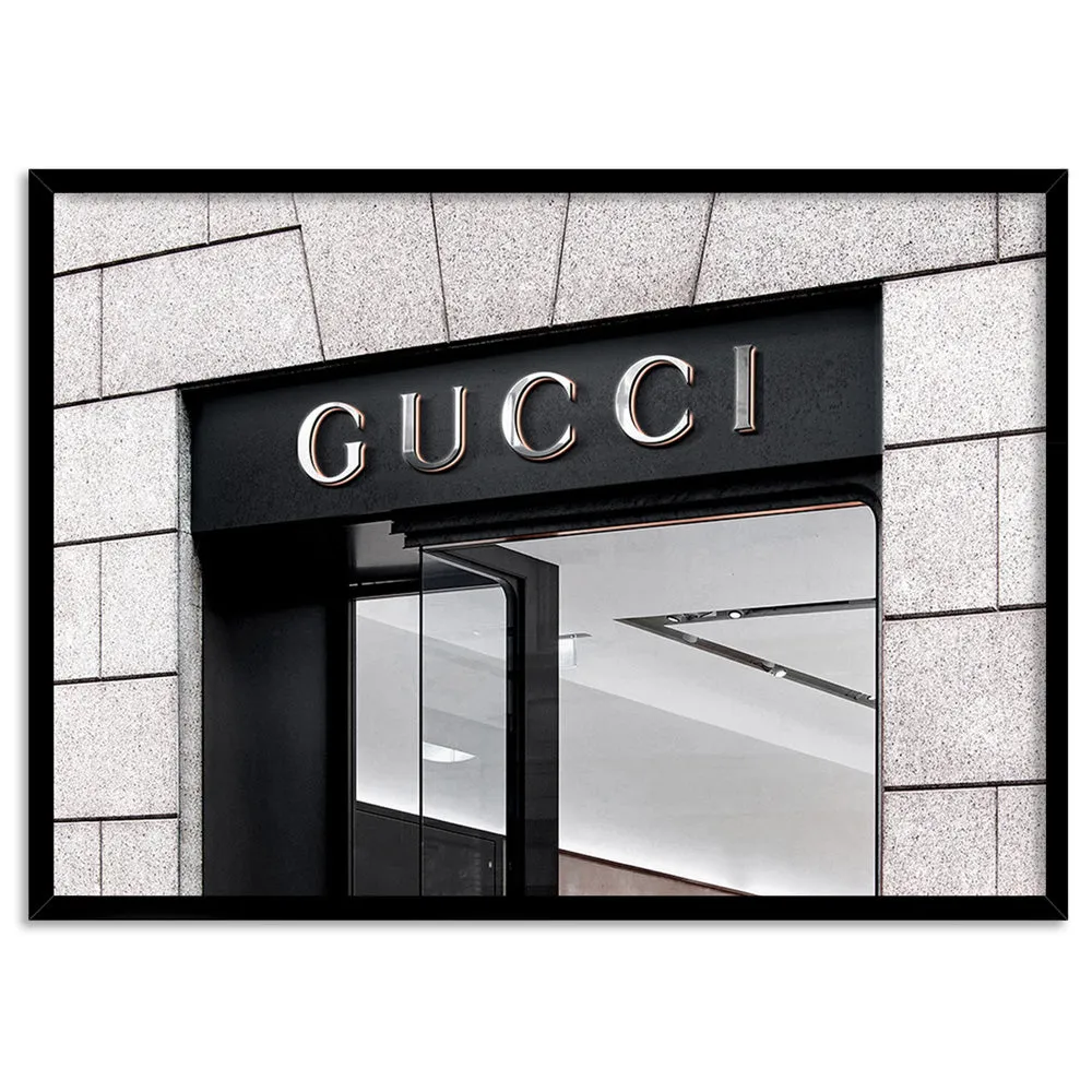 Gucci Entrance Landscape B&W - Art Print