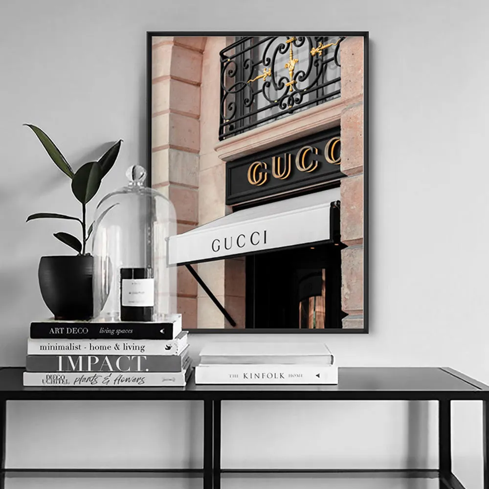 Gucci Facade in Blush - Art Print