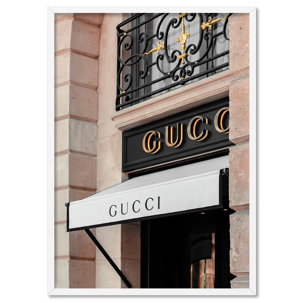 Gucci Facade in Blush - Art Print