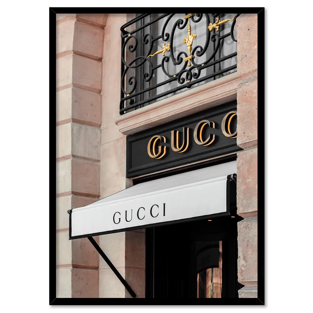 Gucci Facade in Blush - Art Print