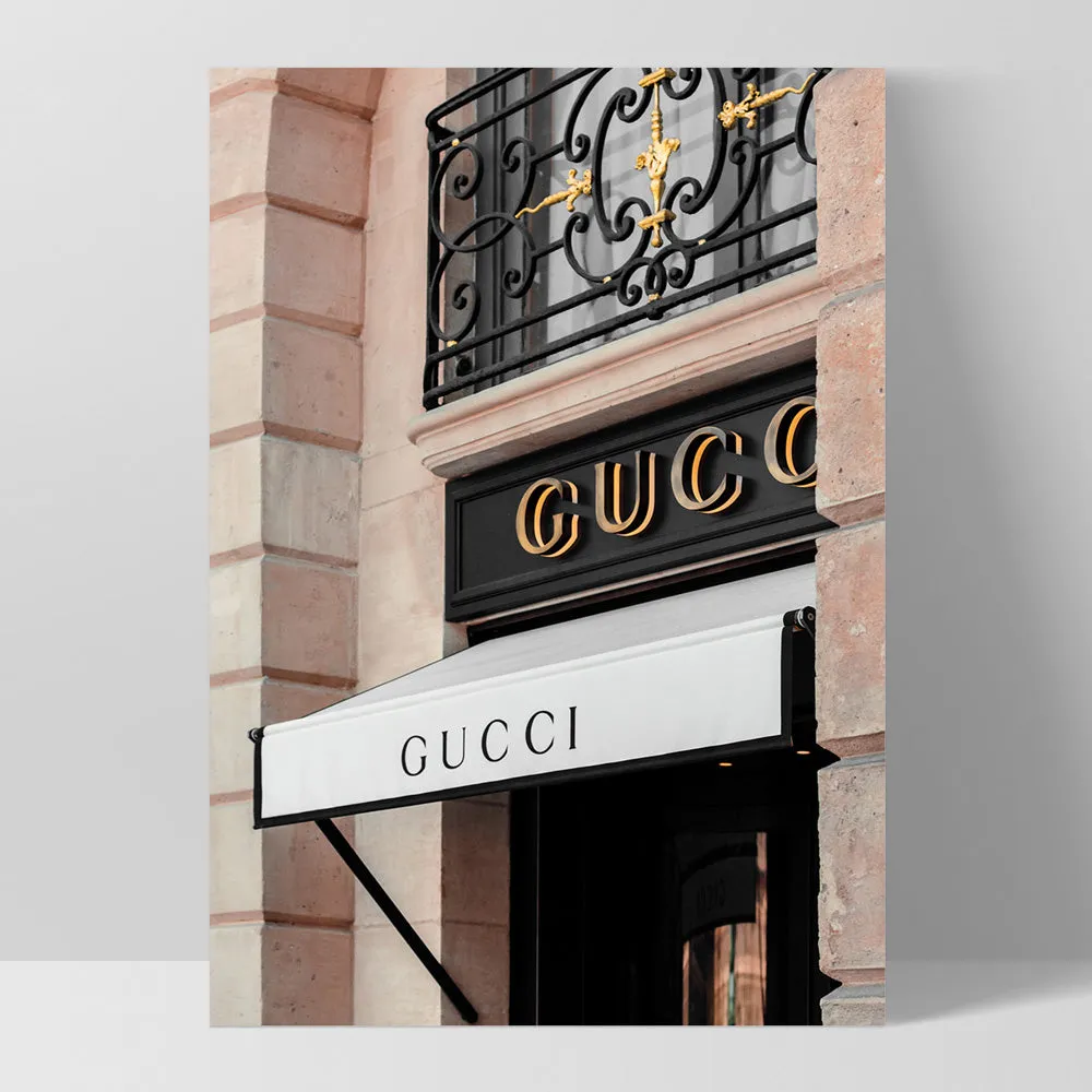 Gucci Facade in Blush - Art Print