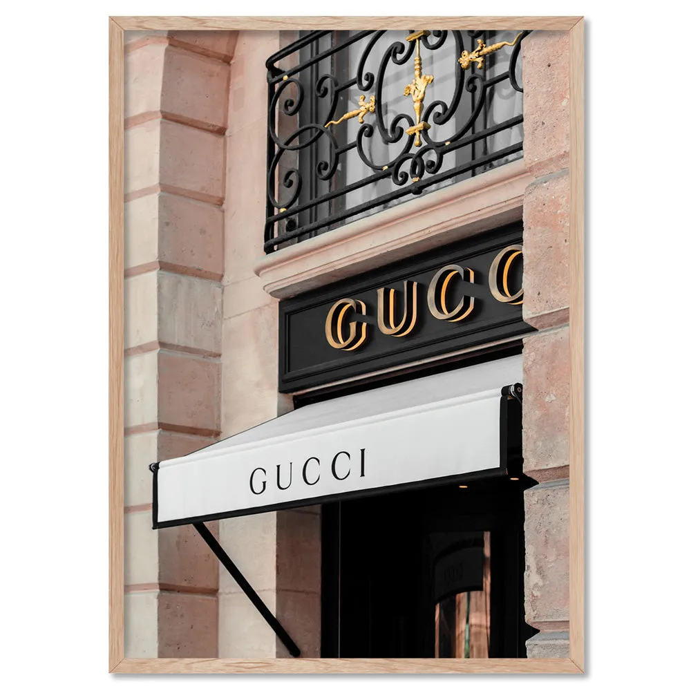 Gucci Facade in Blush - Art Print