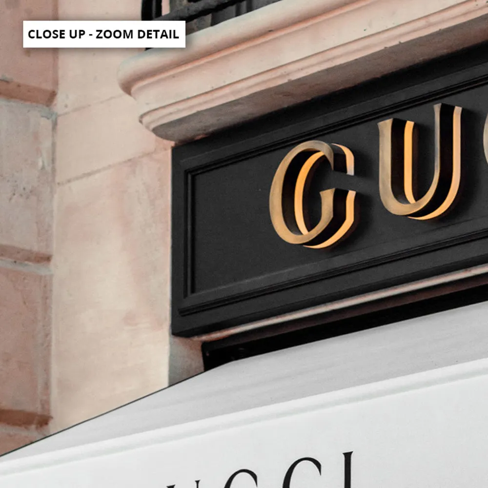 Gucci Facade in Blush - Art Print