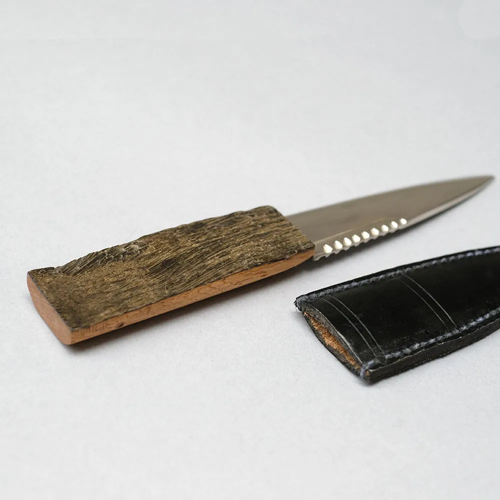 Hand made Sgian Dubh with Oak Whiskey Cask Handle