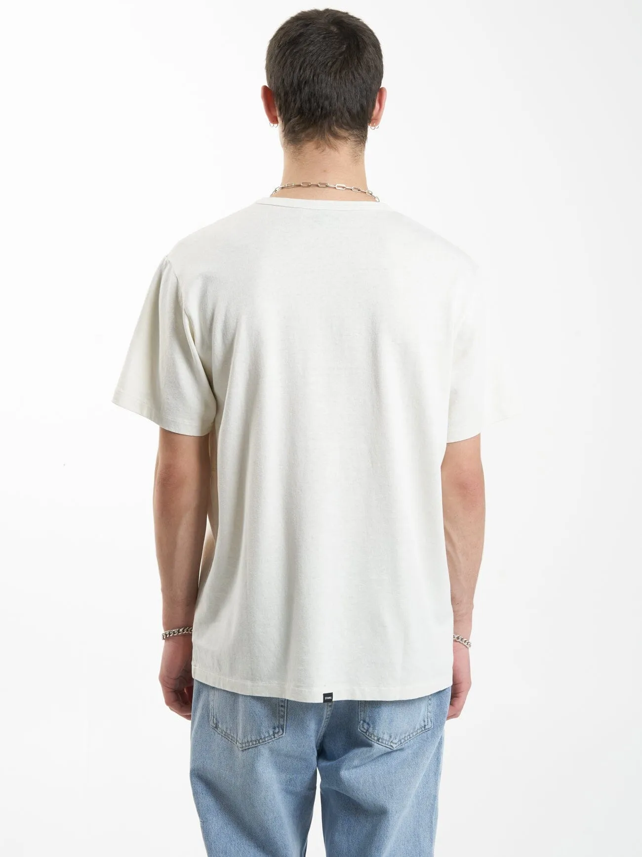 Hemp Come Enjoy Reality Merch Fit Tee - Dirty White