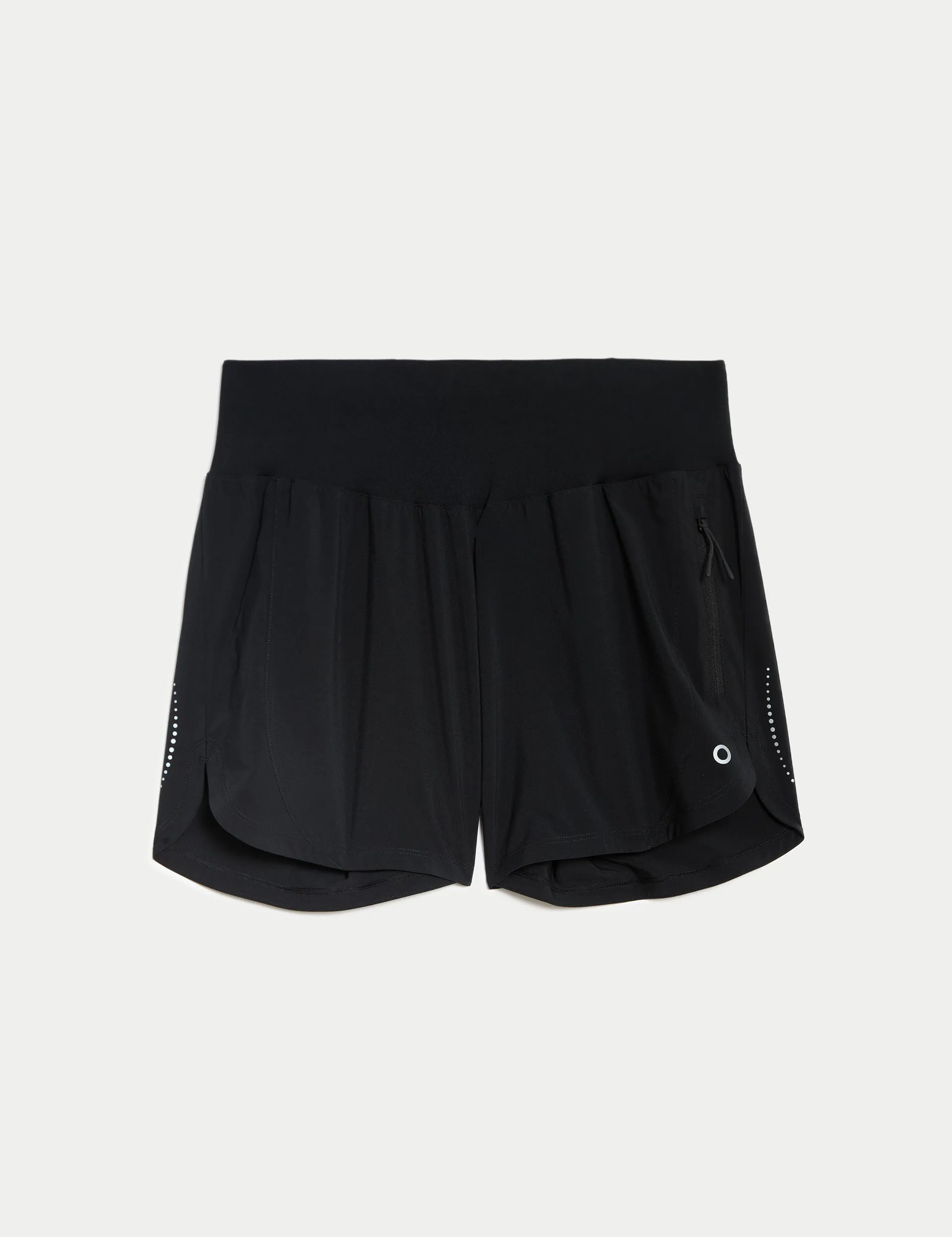 High Waisted Sports Shorts - Black