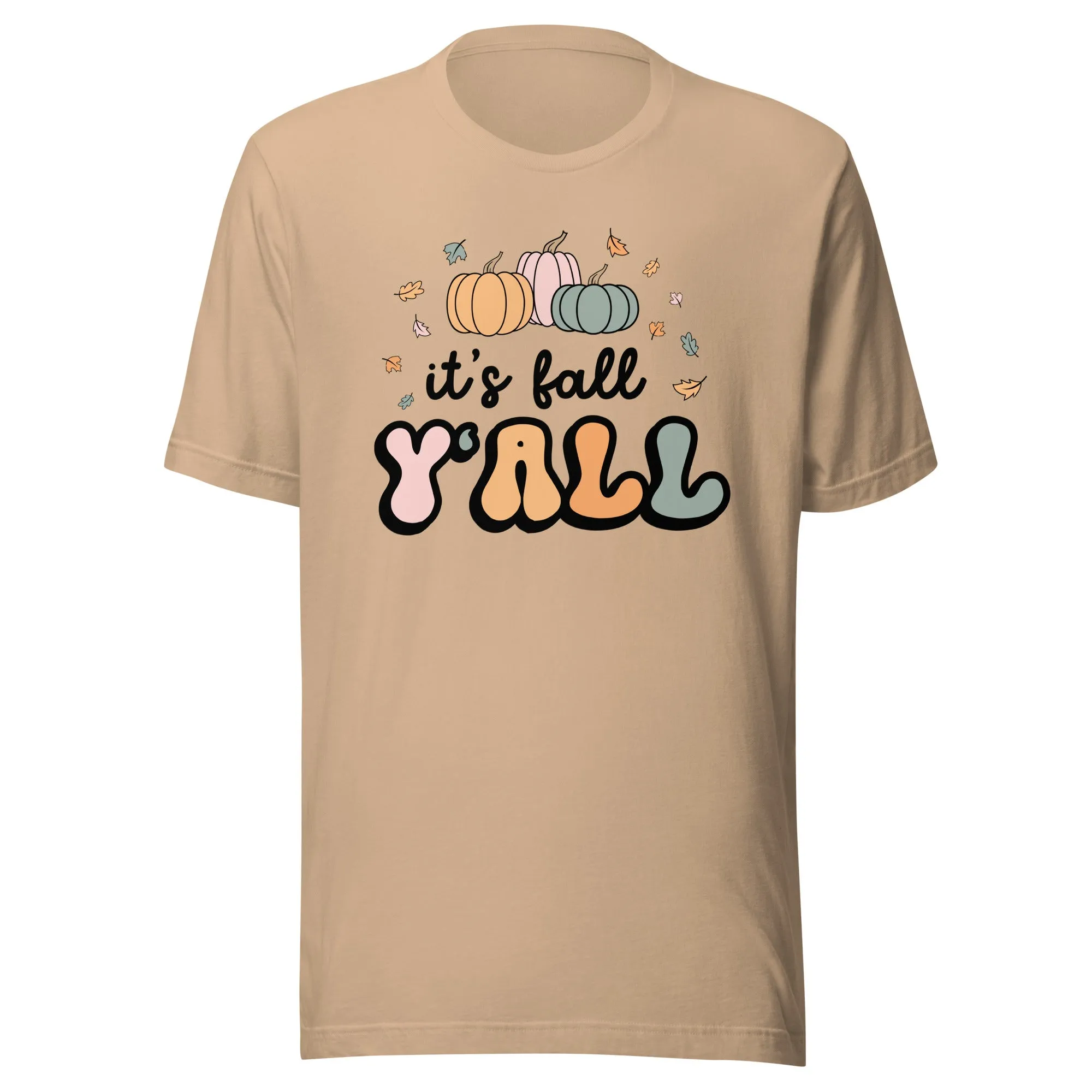 'It's Fall Y'all' Teacher T-Shirt | Comes in pink, green, white and tan