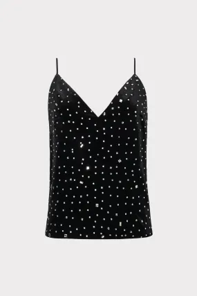 Izzy Velvet Crystal Embellished Cami