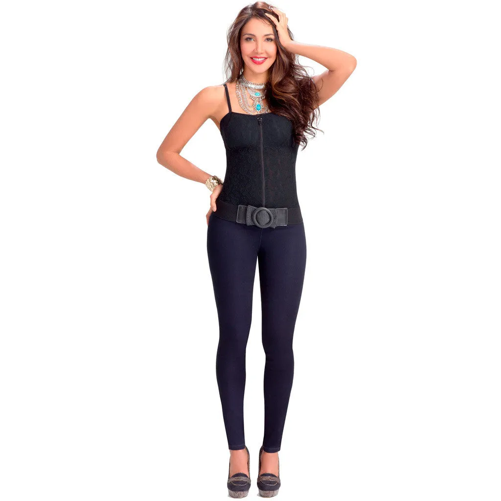 Lowla Shapewear 218213 218514 | Denim Jumpsuit for Women with Inner Girdle