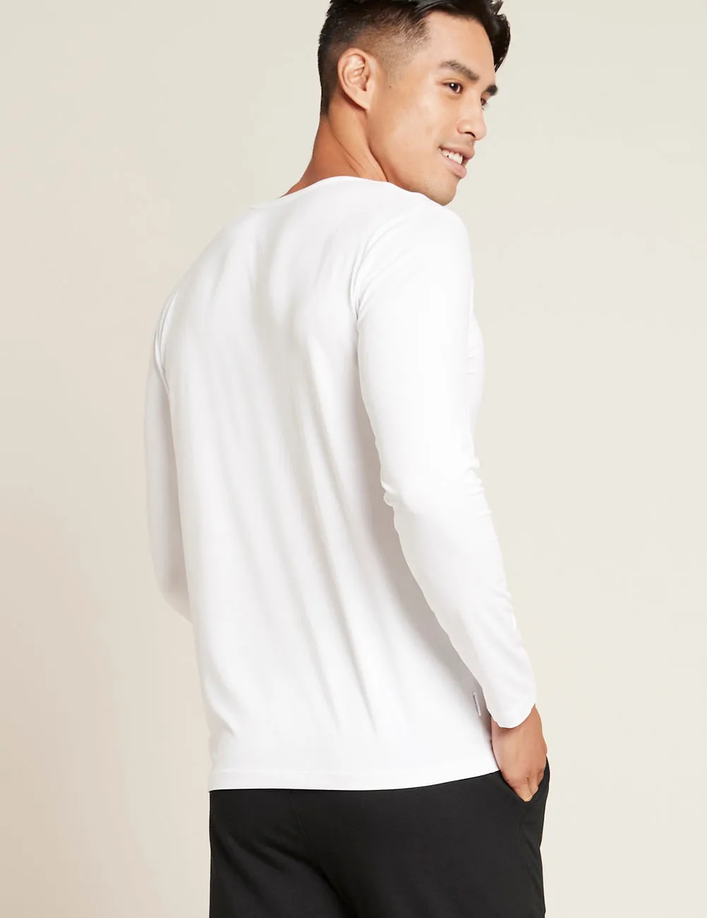 Men's Long Sleeve Boody Bamboo Crew Neck T-Shirt