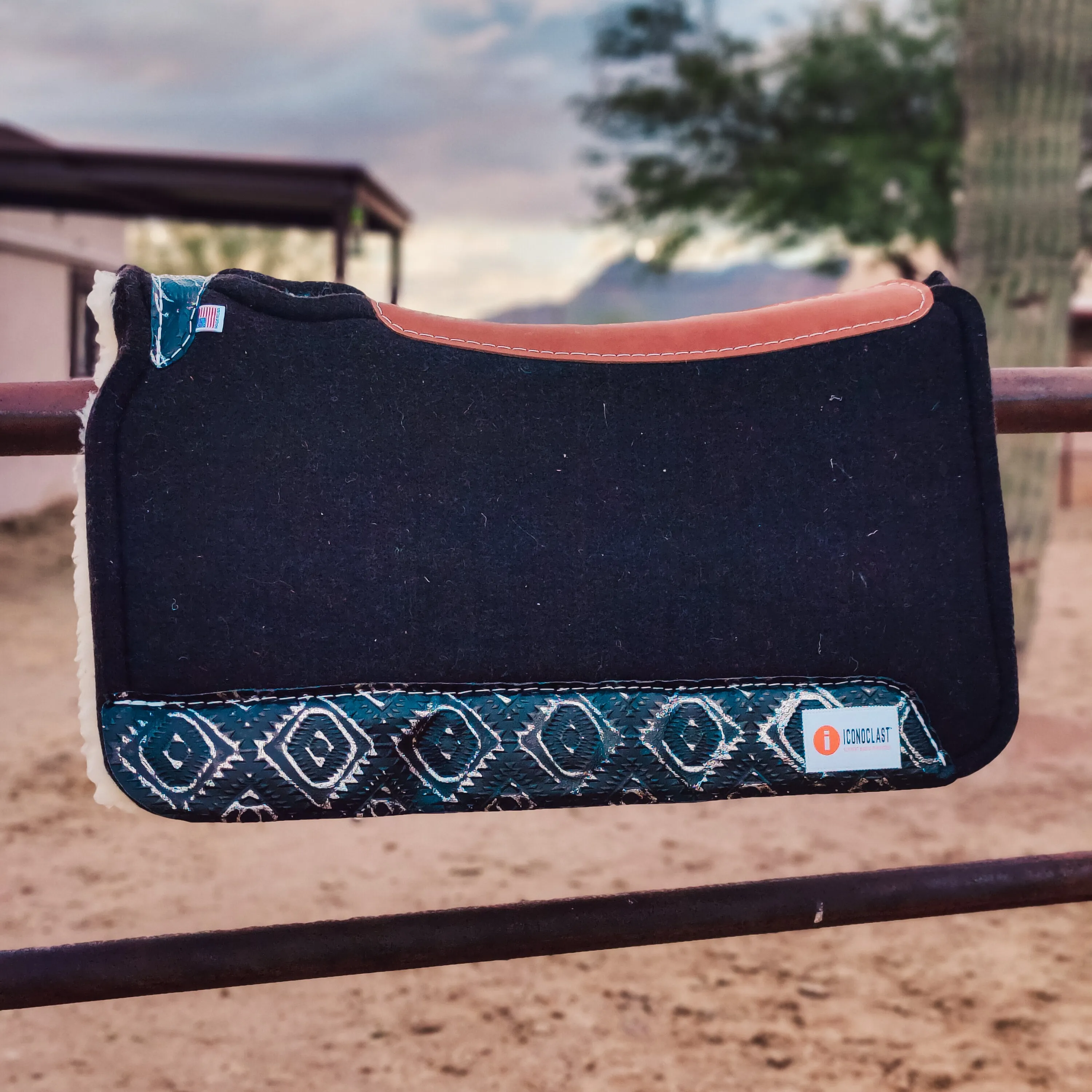 Midnight Ride Black Aztec Iconoclast Saddle Pad