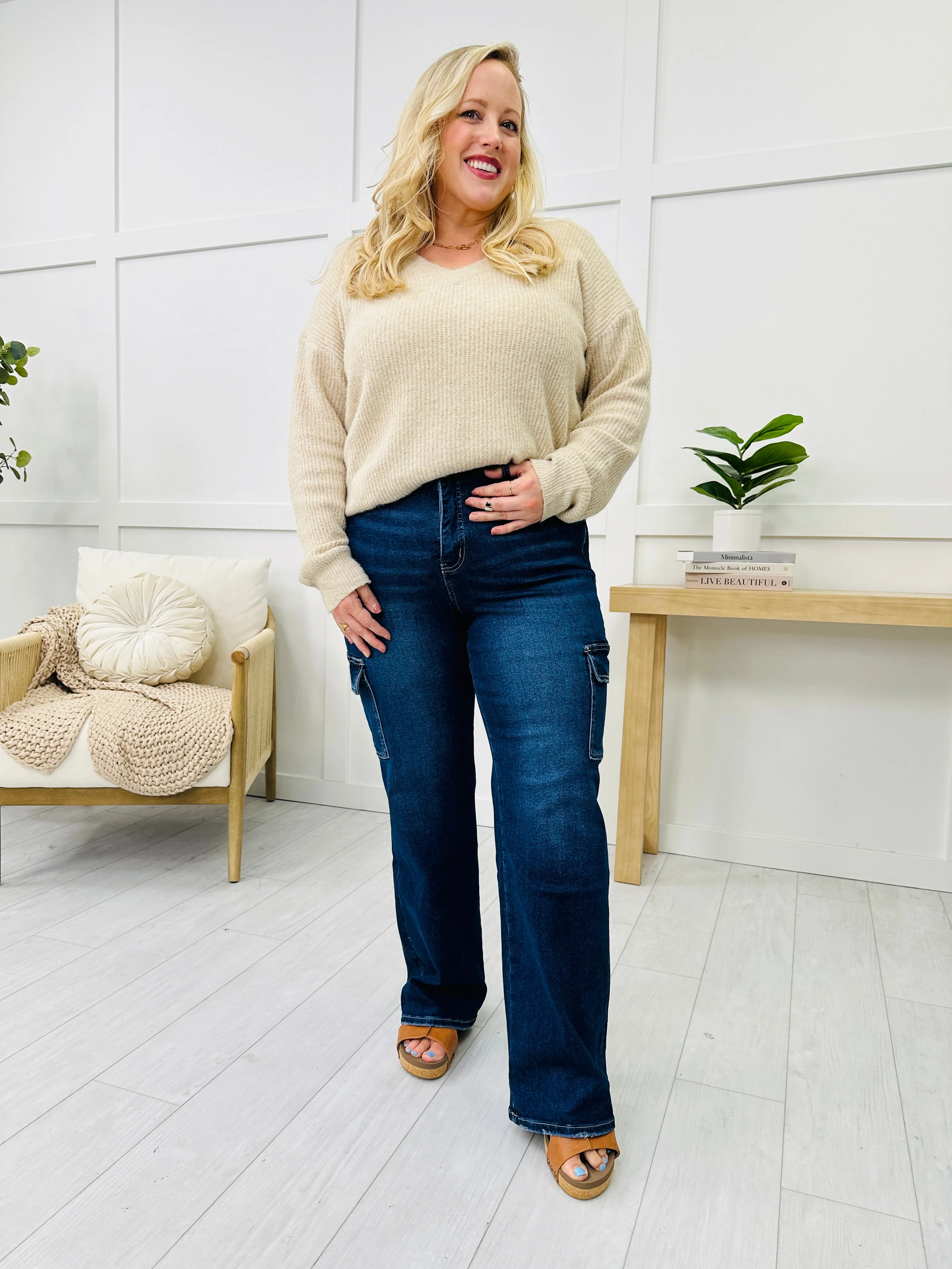 MOCO Exclusive Casually Cargo Tummy Control Jeans In Reg/Curvy