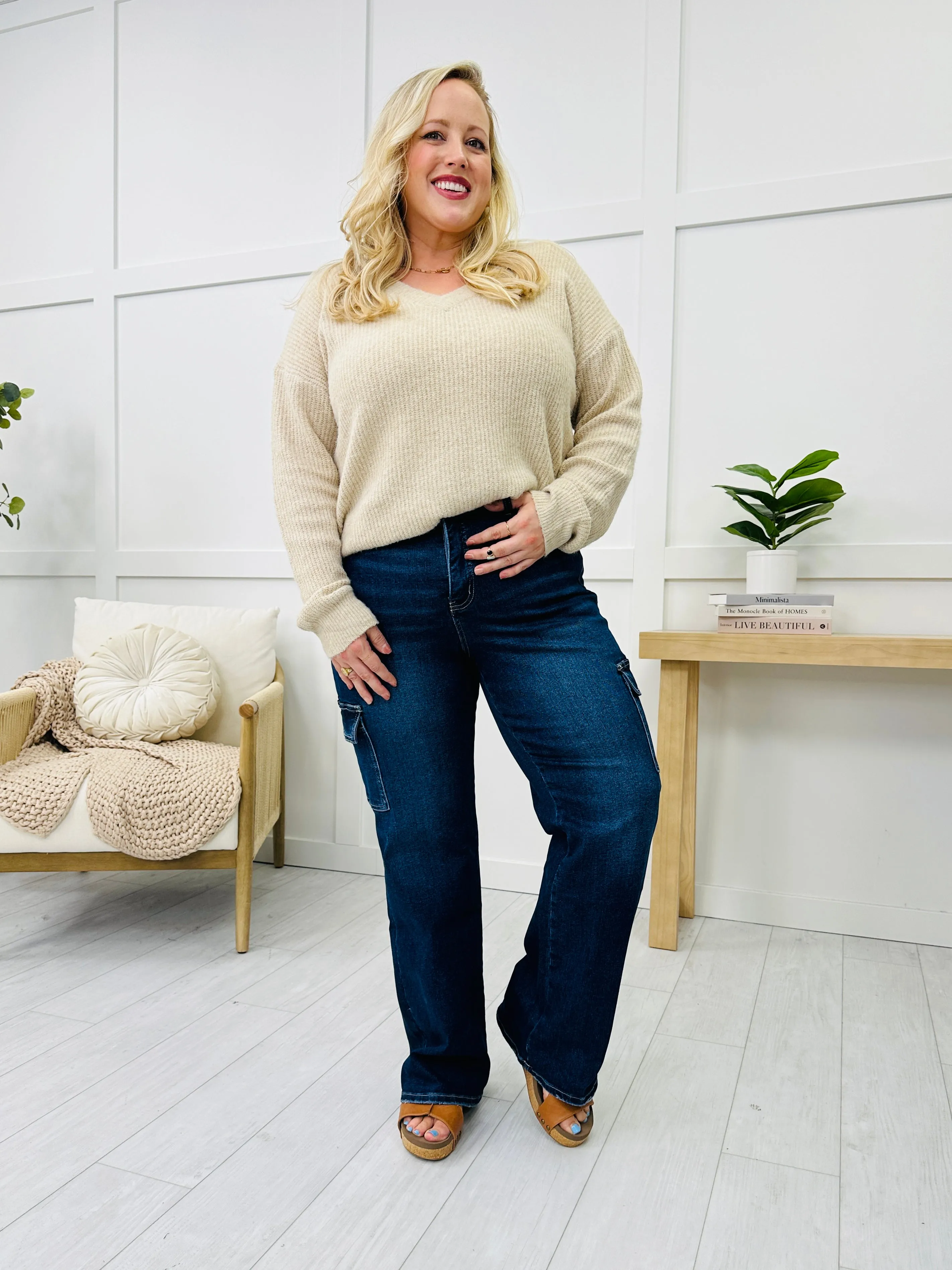 MOCO Exclusive Casually Cargo Tummy Control Jeans In Reg/Curvy