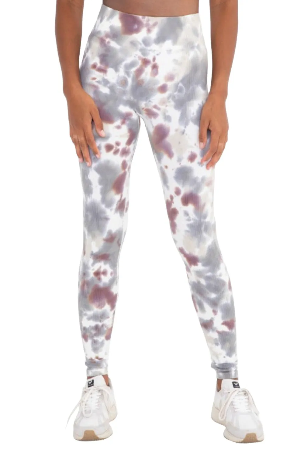 Mono B Seamless Ribbed Tie-Dye Leggings APH3176