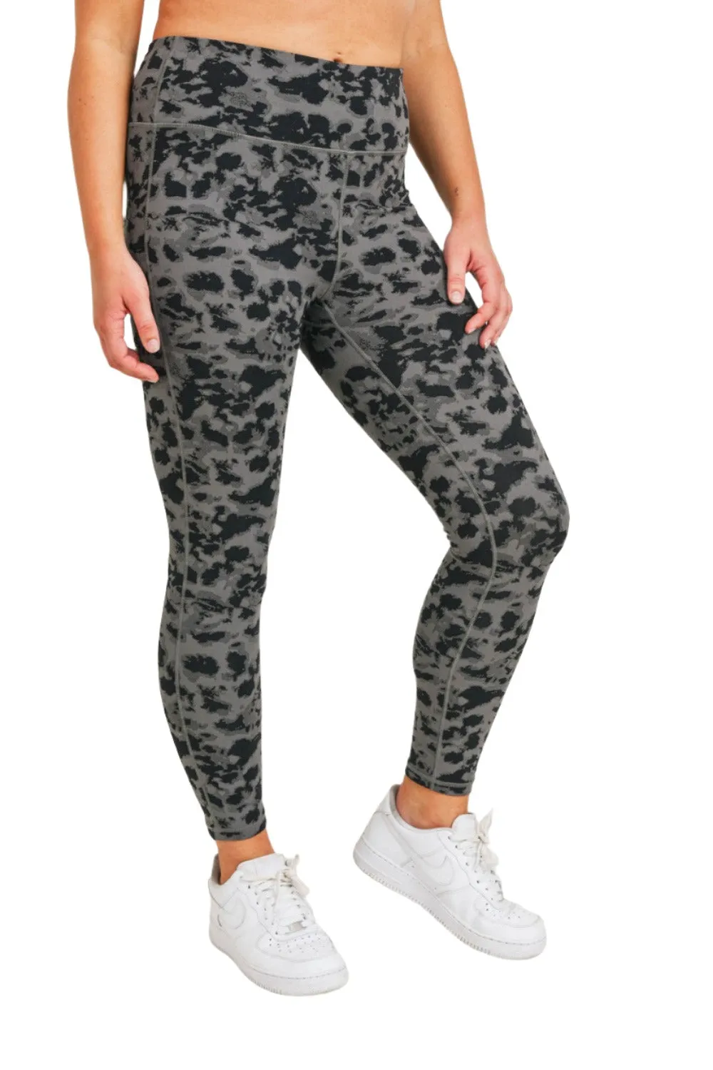 Mono B Textured Spotted  High waist Leggings APH-A075 and Plus