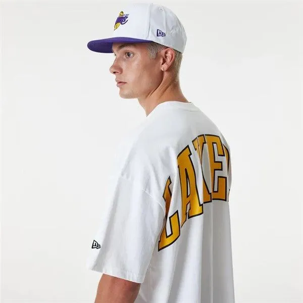 NEW ERA NBA LOS ANGELES LAKERS INFILL LOGO OVER-SIZED TEE