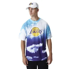 NEW ERA NBA SKY LOS ANGELES LAKERS AOP TEE