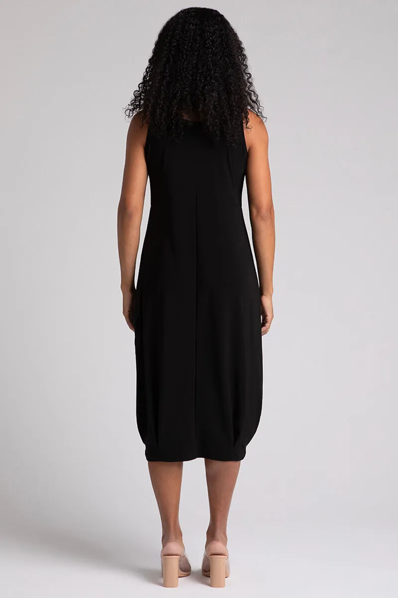 Nu Pleat Hem Tank Dress | Black