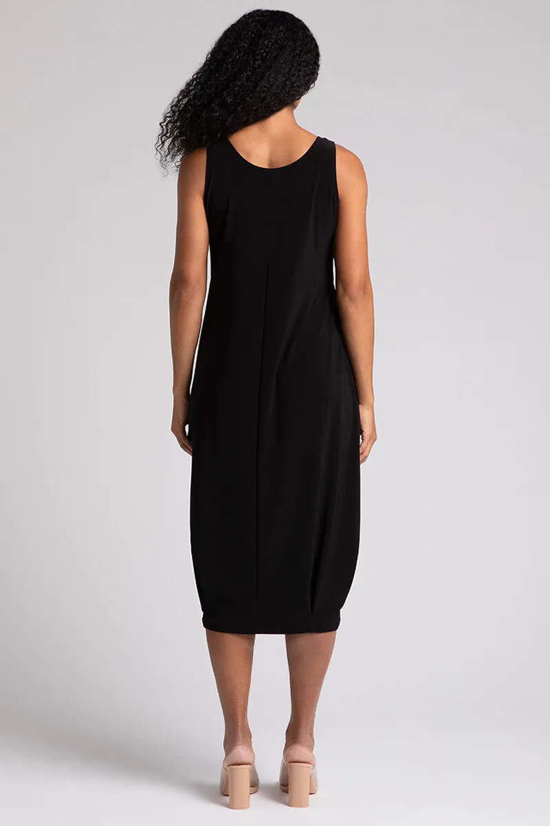 Nu Pleat Hem Tank Dress | Black