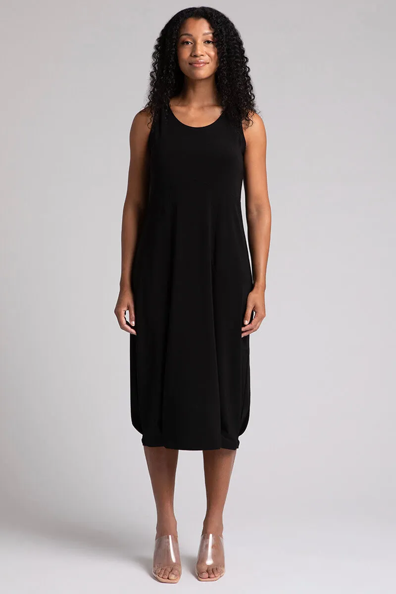 Nu Pleat Hem Tank Dress | Black