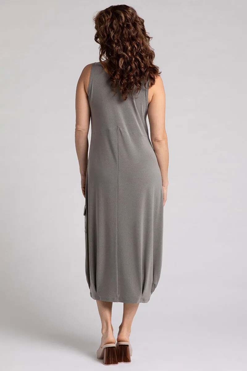 Nu Pleat Hem Tank Dress | Melange Sand