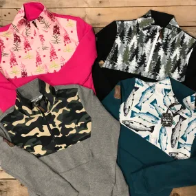 Printed Quarter Zip Pullover