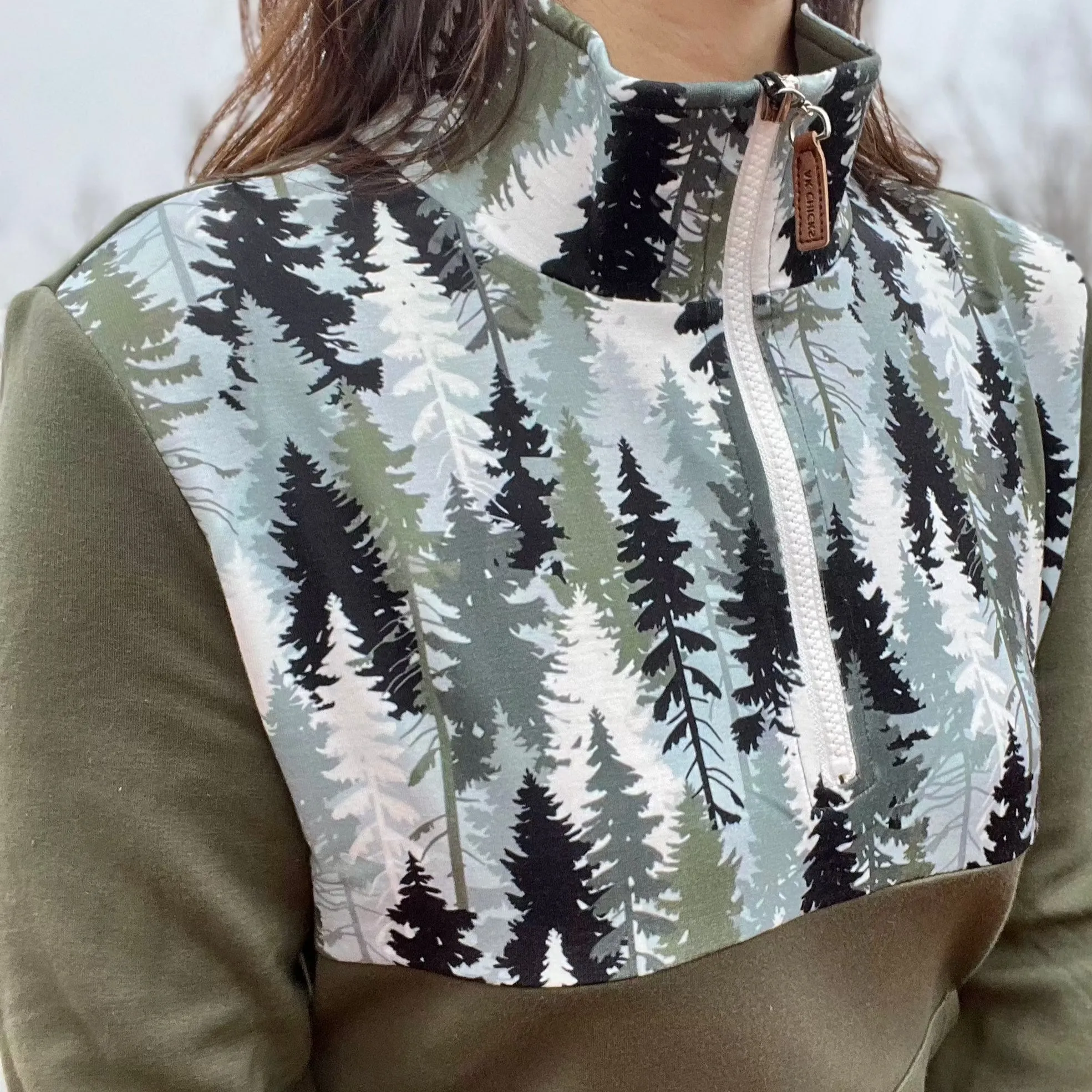 Printed Quarter Zip Pullover