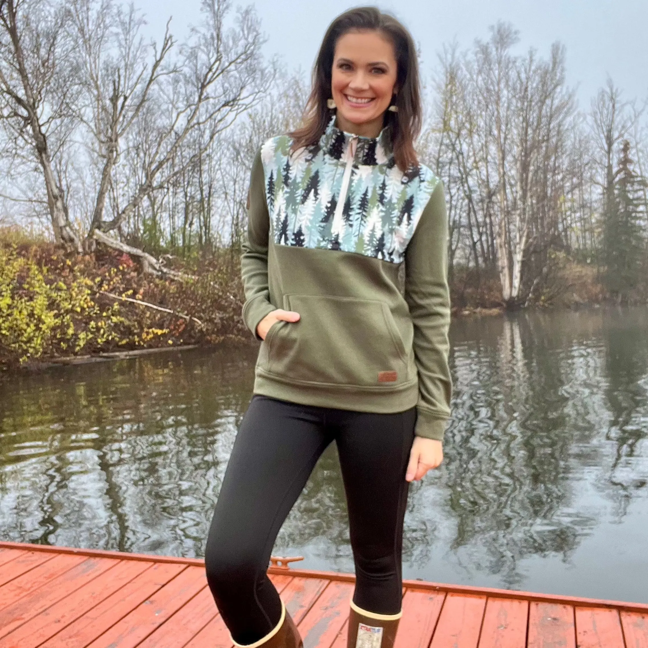 Printed Quarter Zip Pullover