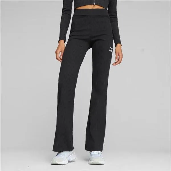 PUMA CLASSICS  RIBBED FLARED PANTS