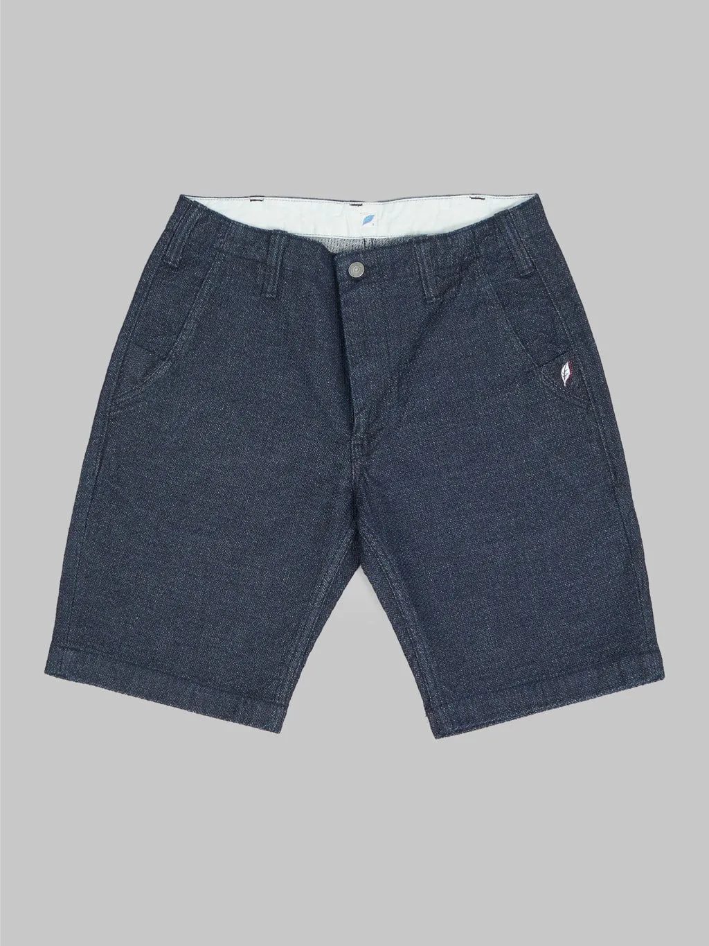 Pure Blue Japan 1171-ID Sashiko Short Pants Double Indigo