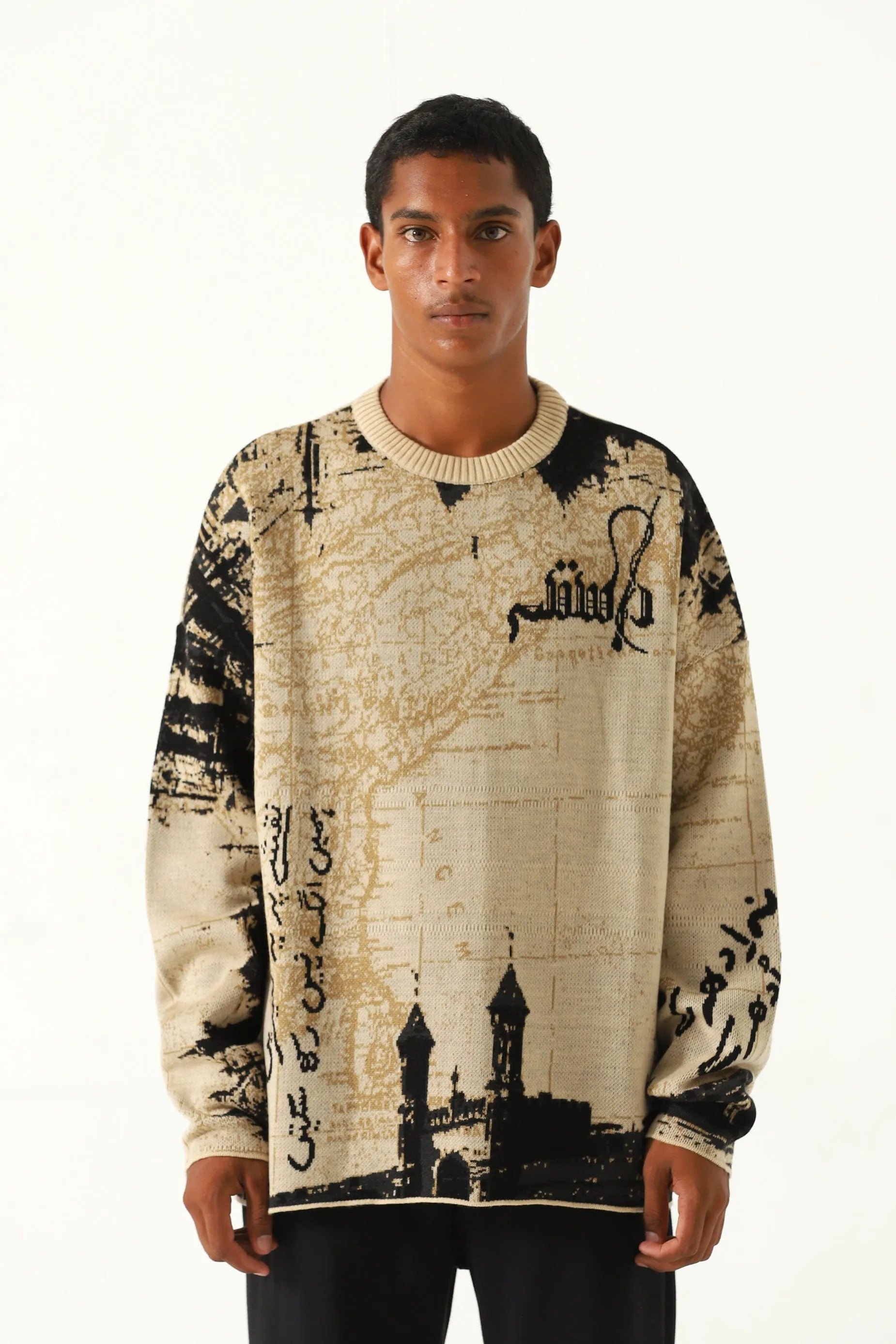 "FROM SUBCONTINENT WITH LOVE" KNIT SWEATER