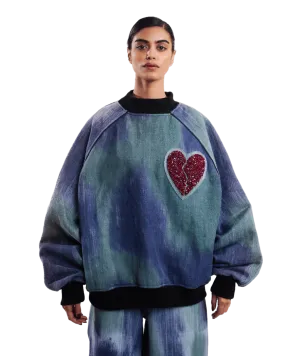 "WUTHERING HEIGHTS" HANDWOVEN SWEATSHIRT