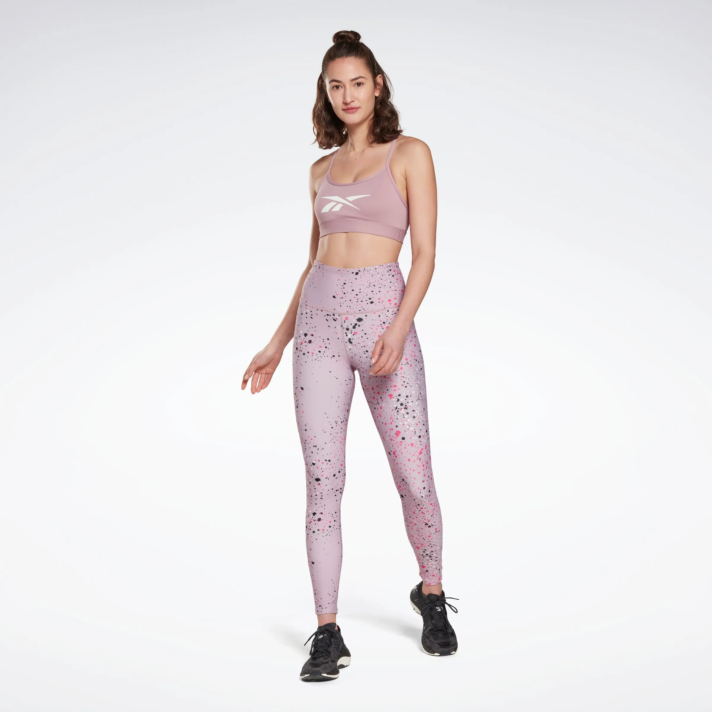 Reebok Apparel Women Lux 2.0 Multi-Colored Speckle Leggings Inflil