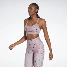 Reebok Apparel Women Lux Multi-Colored Speckle Strappy Bra Inflil