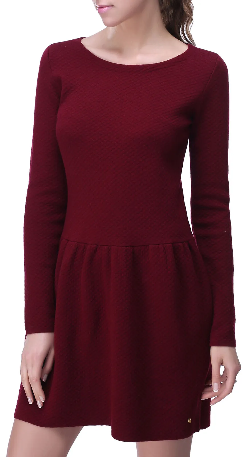 RH Women's Elegant Wool Sweater Dress w/ Zipper Back Top Pullover Blouse RH2060