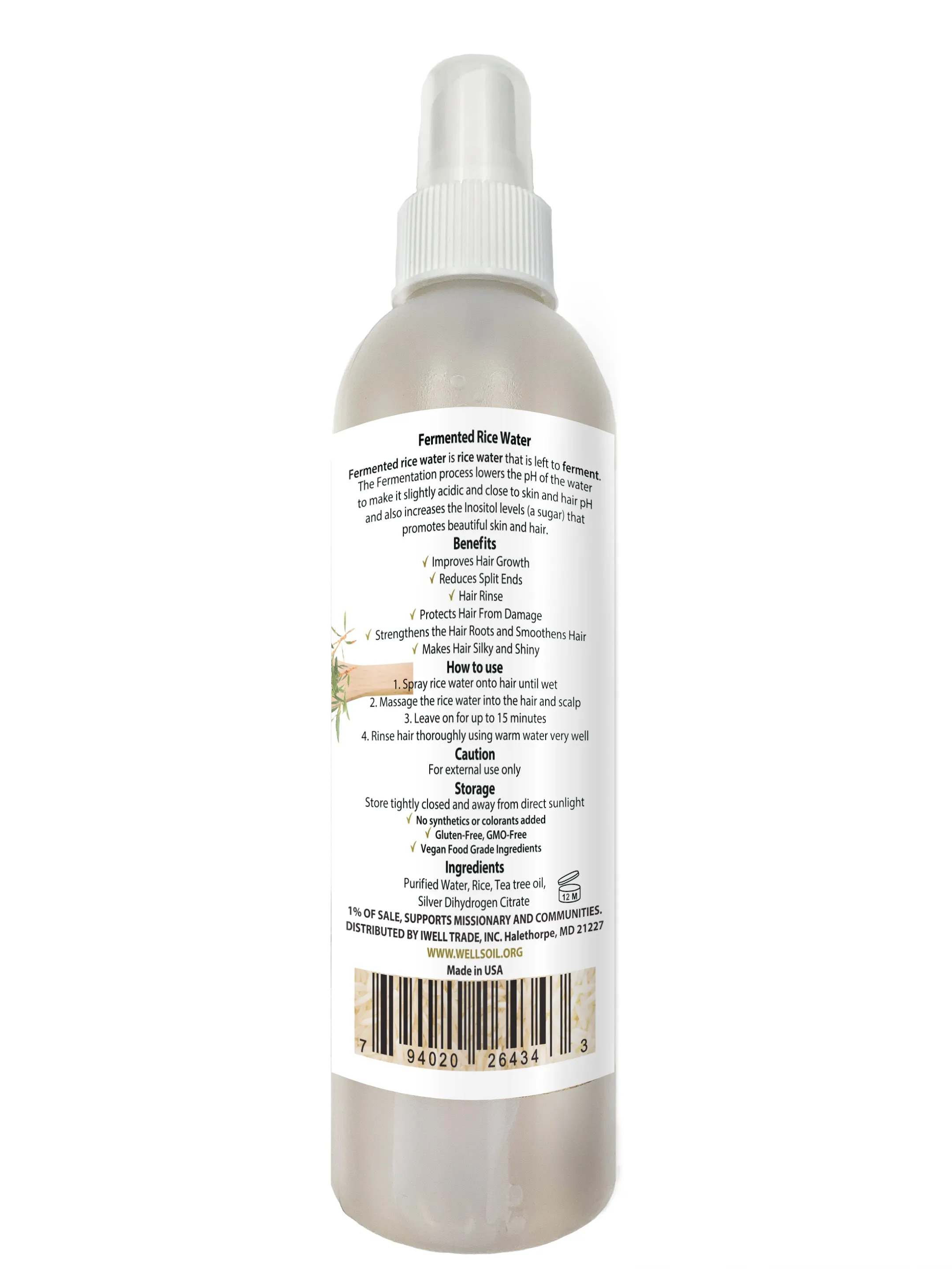 Rice Tea Tree Water Spray 8oz