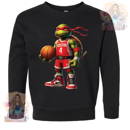 ROCKETS ninja turtle BLACK sweater