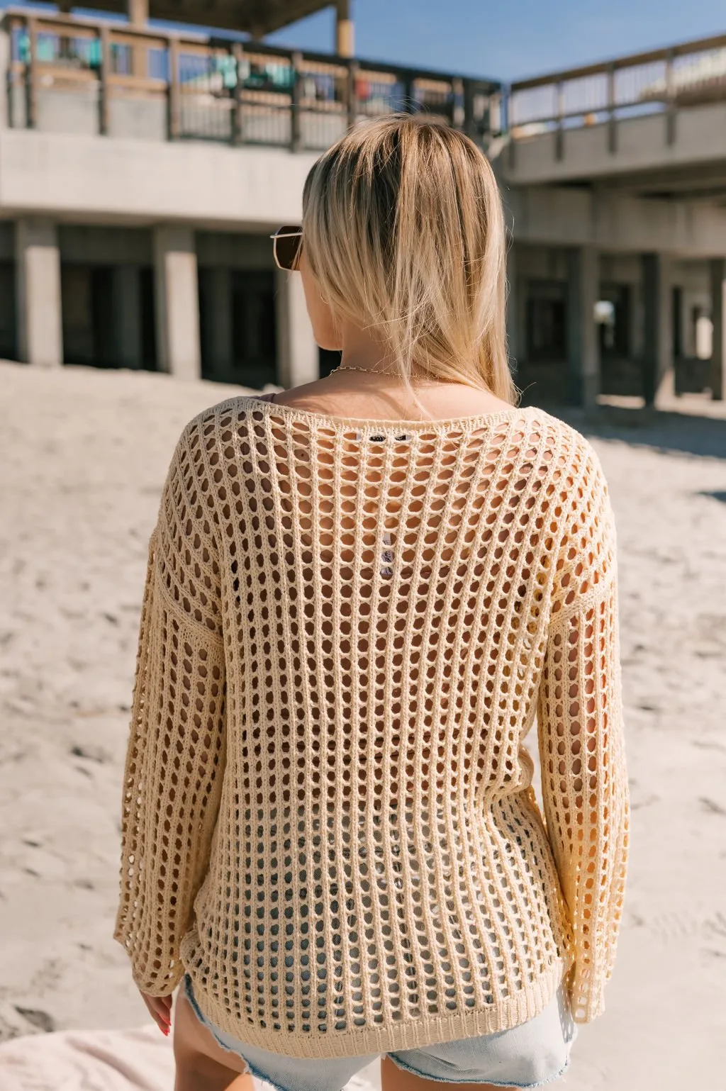 Sandy Beach Long Sleeve Sweater - FINAL SALE