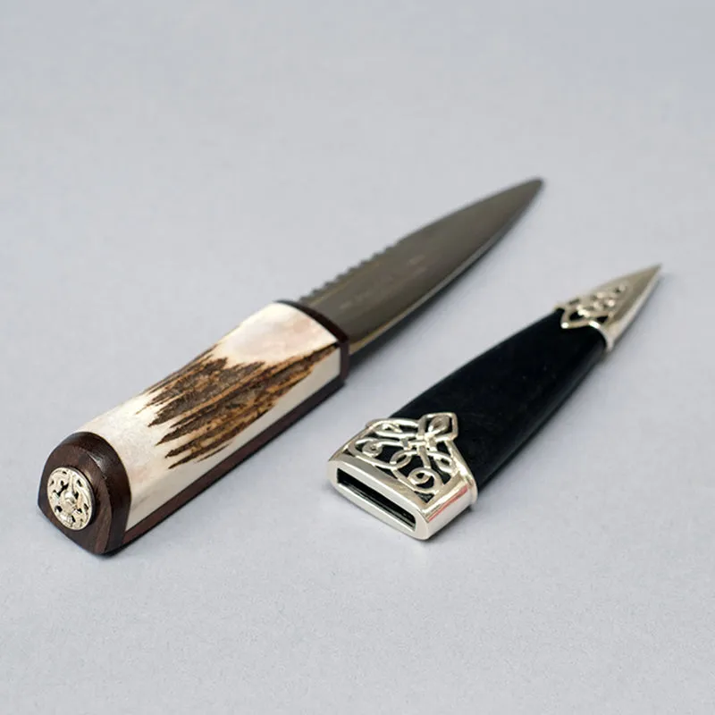 Sgian Dubh with Stag Horn & Sterling Silver