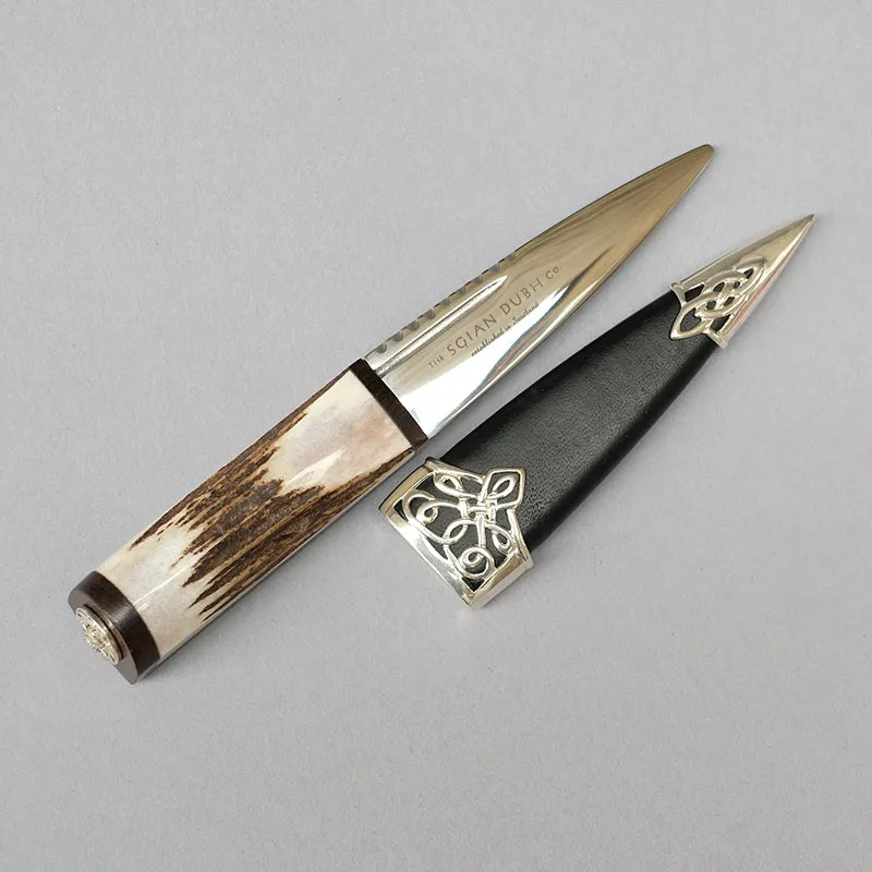 Sgian Dubh with Stag Horn & Sterling Silver