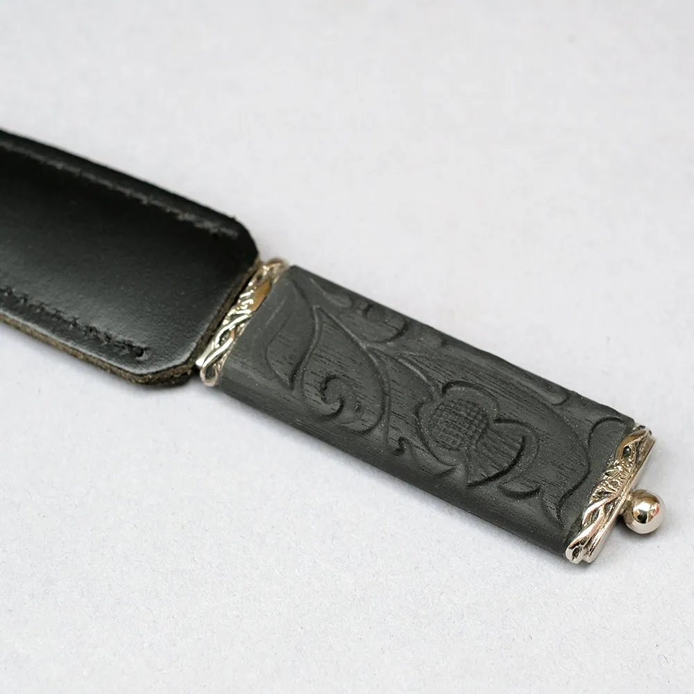 Sgian Dubh with wild thistle design handle