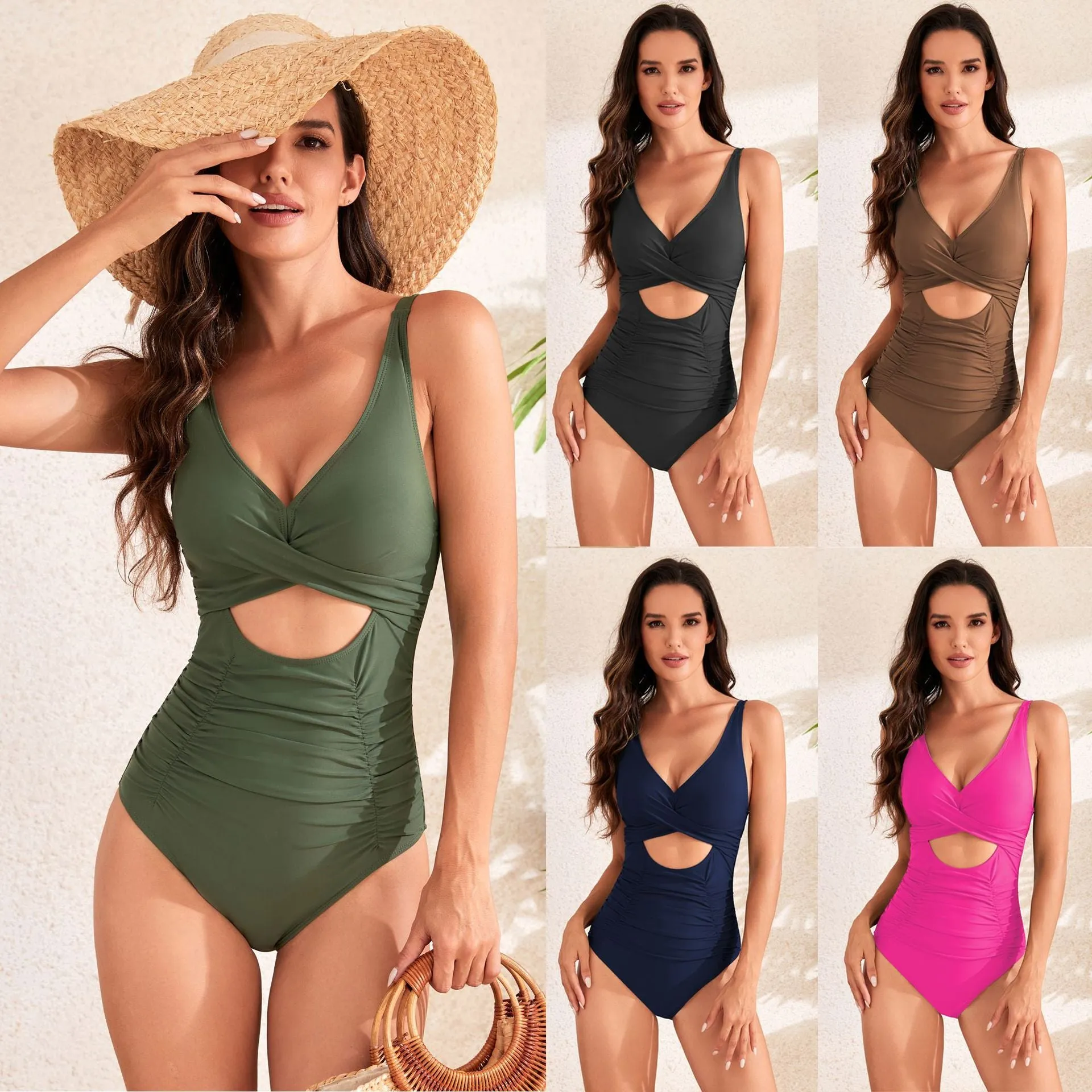 SheCurve® One Piece Swimsuits Push Up Tummy Control Bathing Suits