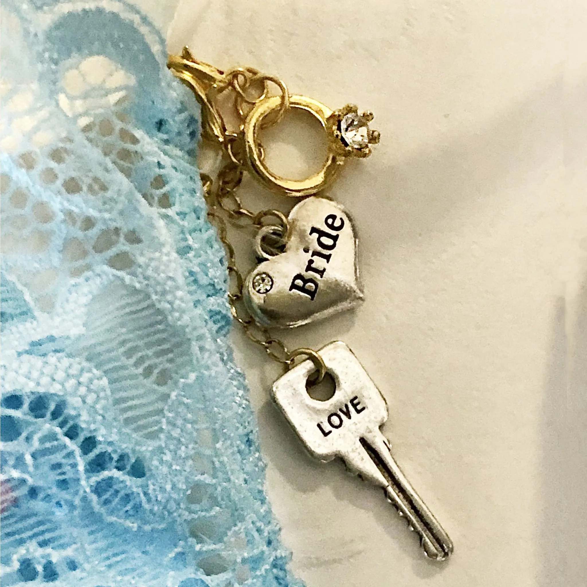 Silver Key Charms