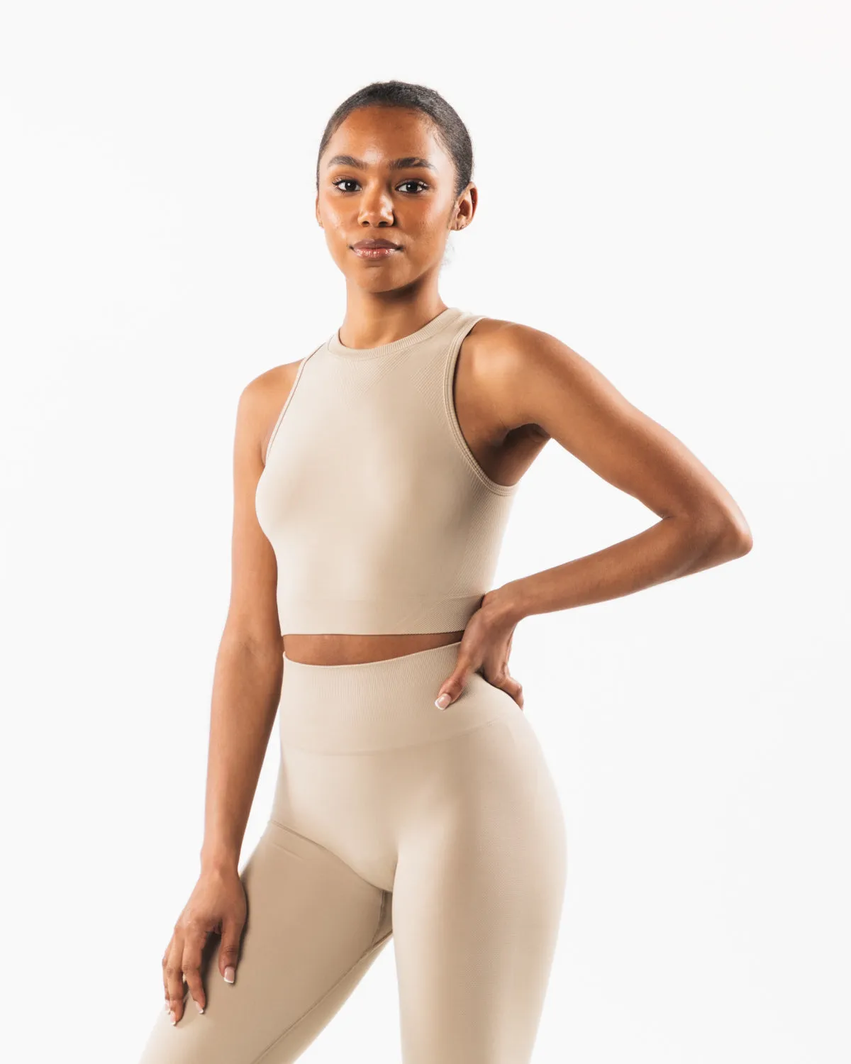 Stratus Crop Tank - Linen