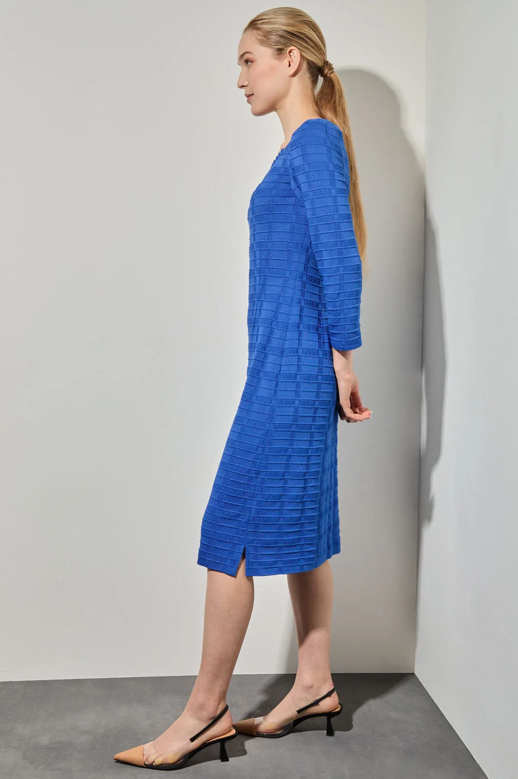 Textured Soft Knit Sheath Dress