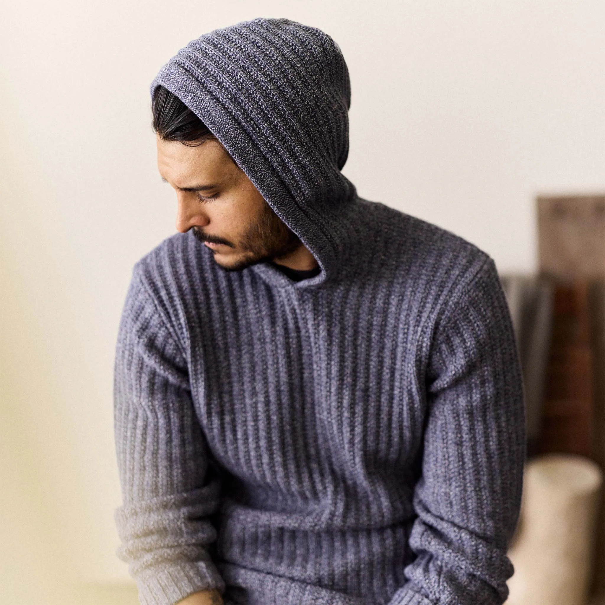 The Bryan Pullover Sweater in Blue Melange