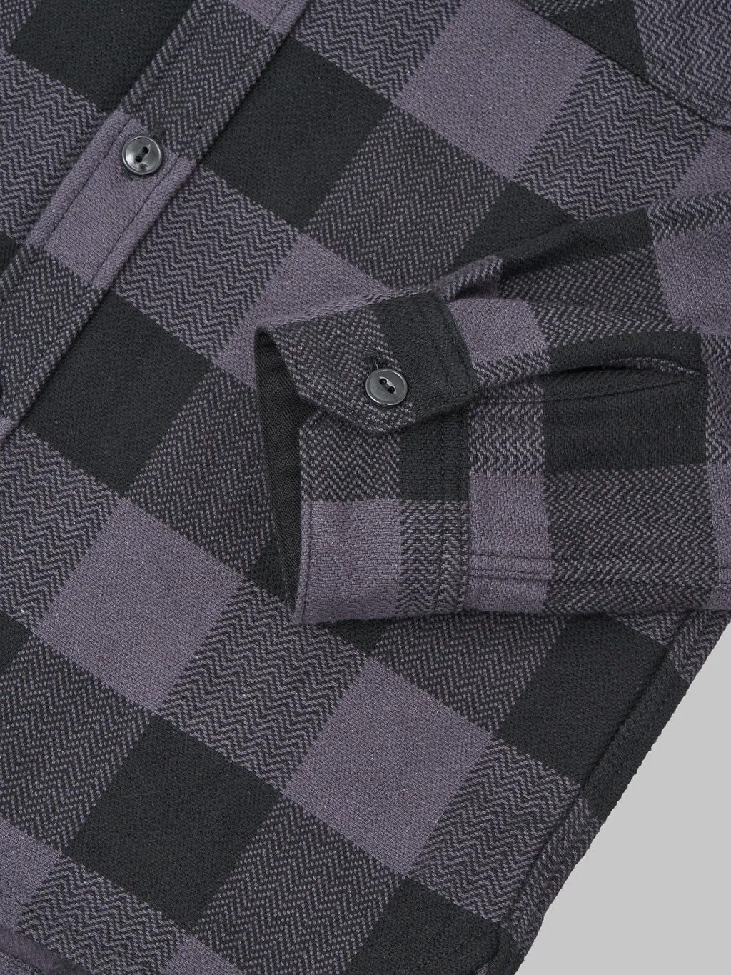 The Flat Head Block Check Flannel Shirt Grey/Black